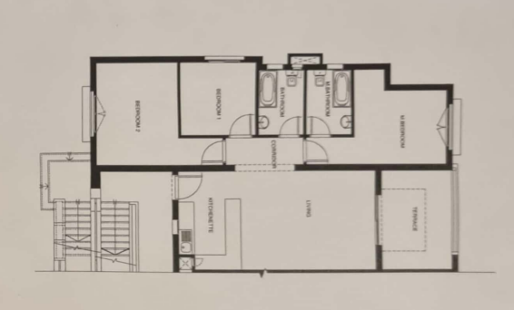Floor plan for chalet at Evia Mountain View
