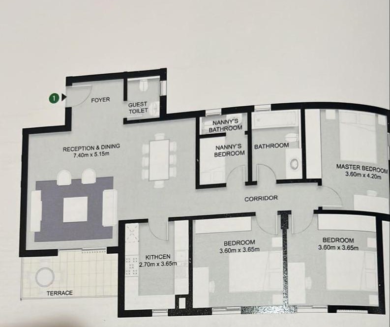 Floor plan for apartment at VYE SODIC