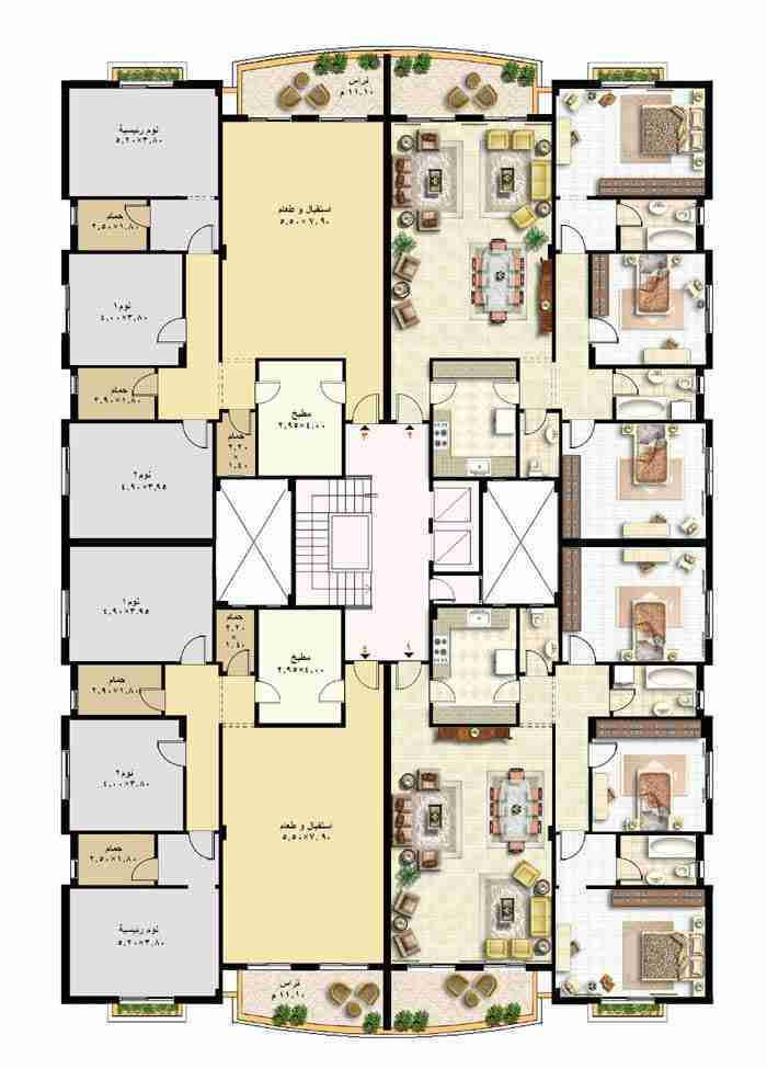 Floor plan for apartment at El Rehab