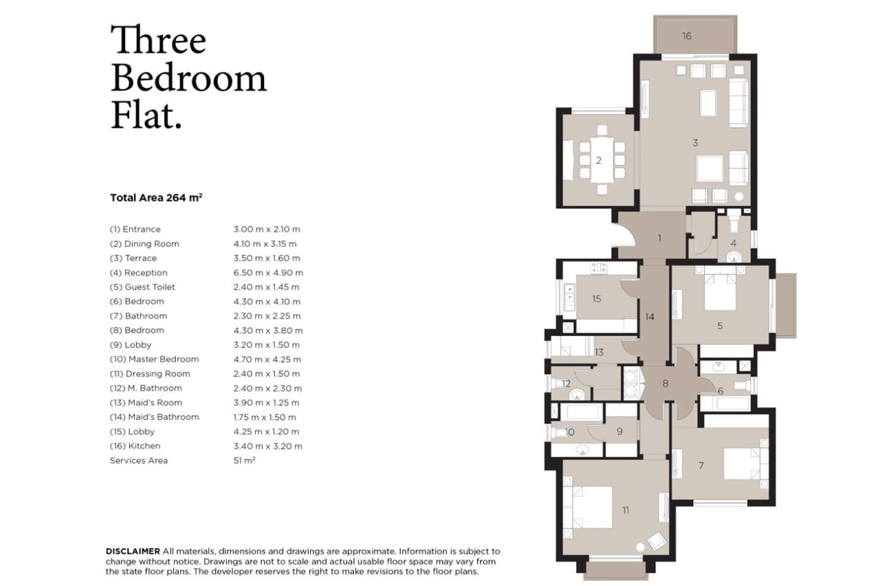 Floor plan for apartment at New Giza