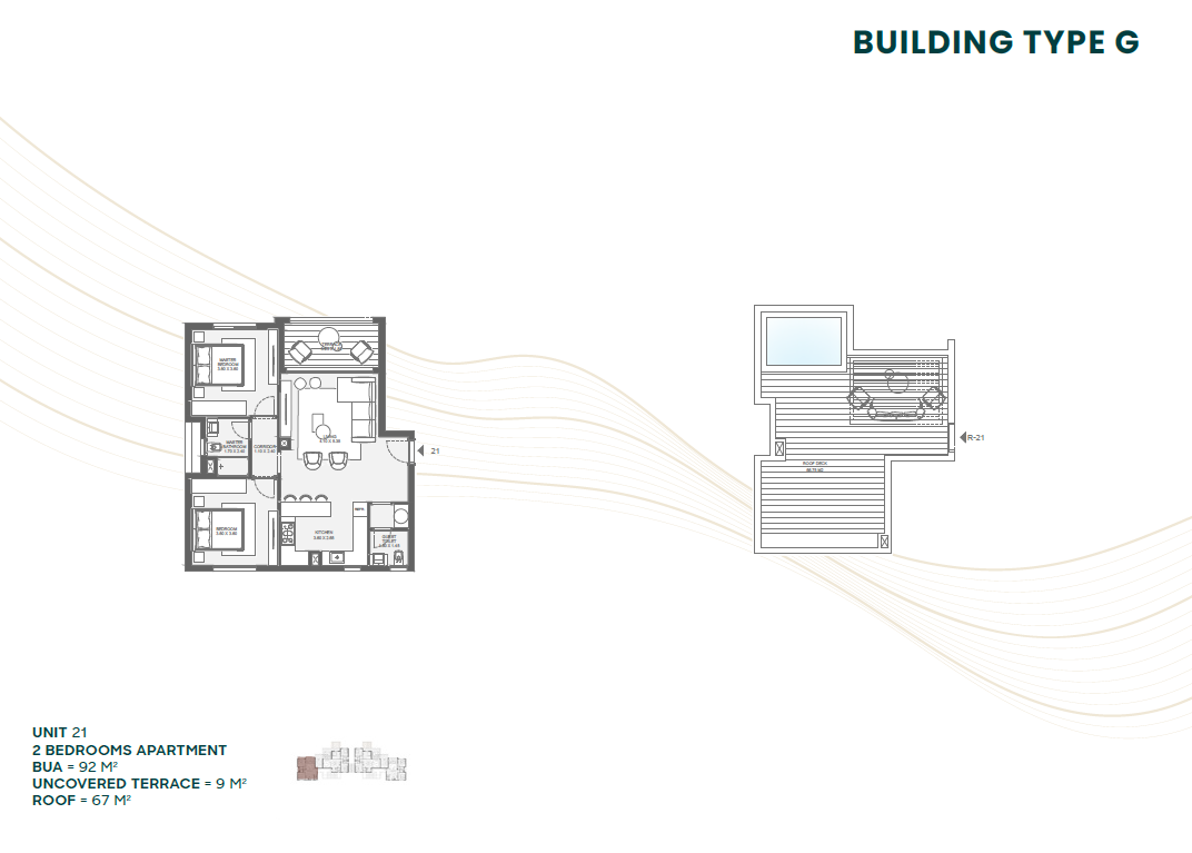 Floor plan for chalet at Makadi Heights