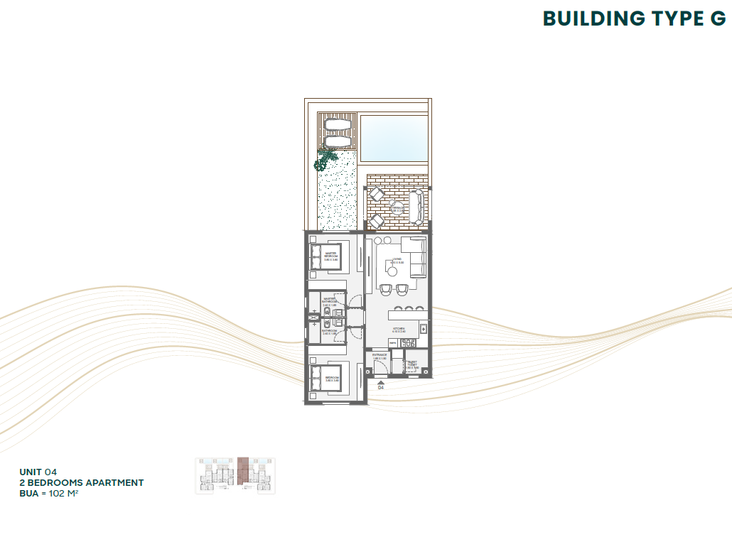 Floor plan for chalet at Makadi Heights