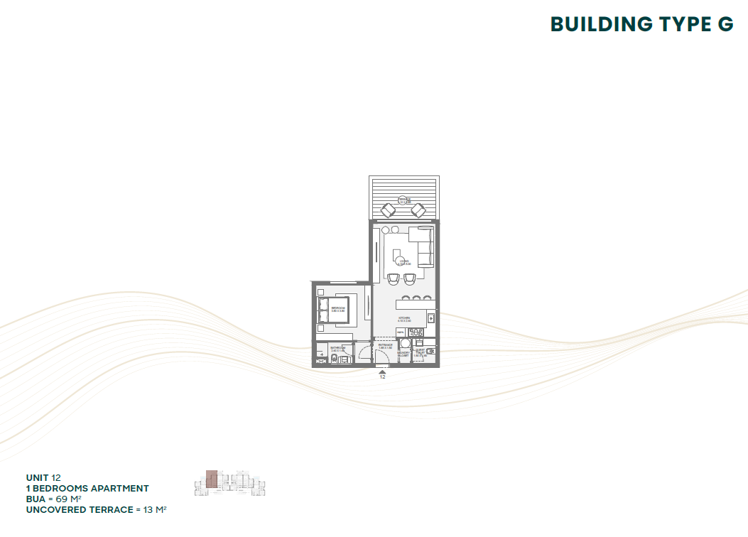 Floor plan for chalet at Makadi Heights