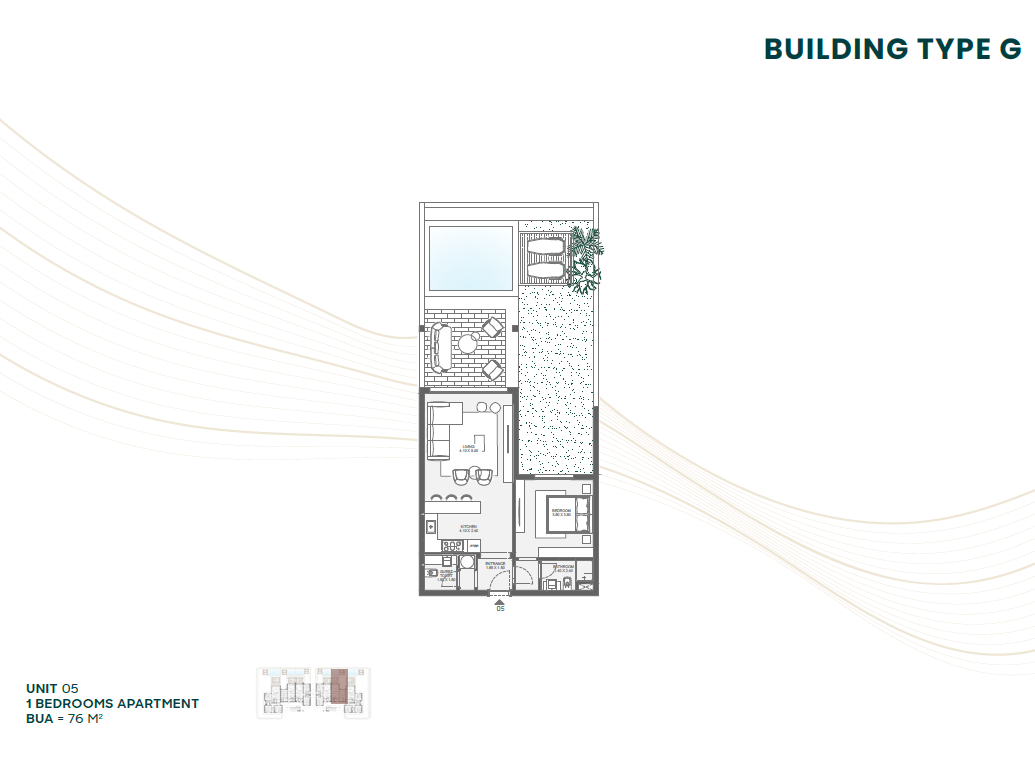 Floor plan for chalet at Makadi Heights