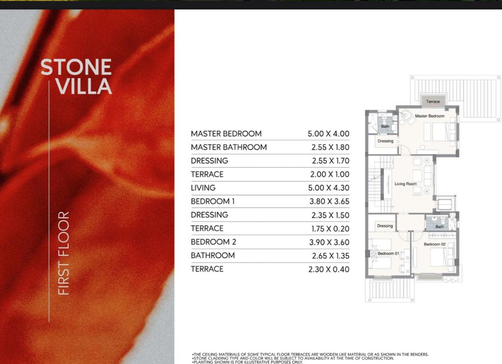 Floor plan for villa at Telal East