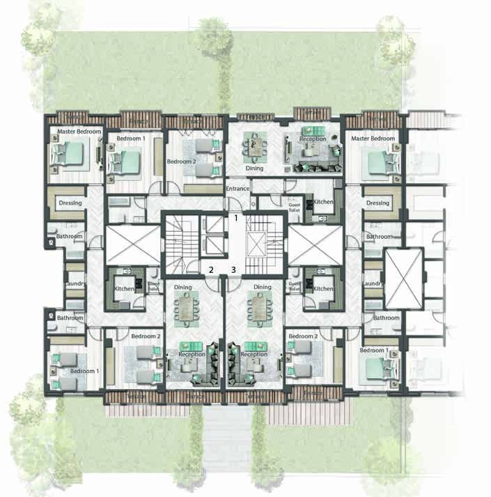 Floor plan for apartment at Green Square