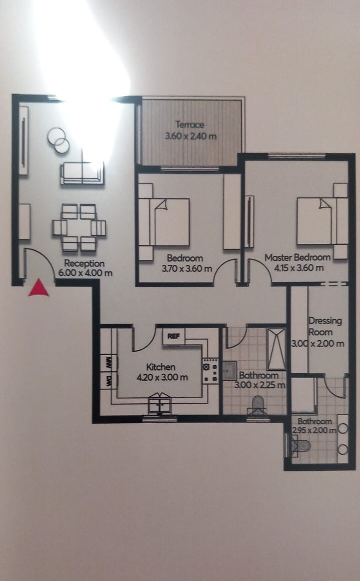 Floor plan for apartment at Mar ville