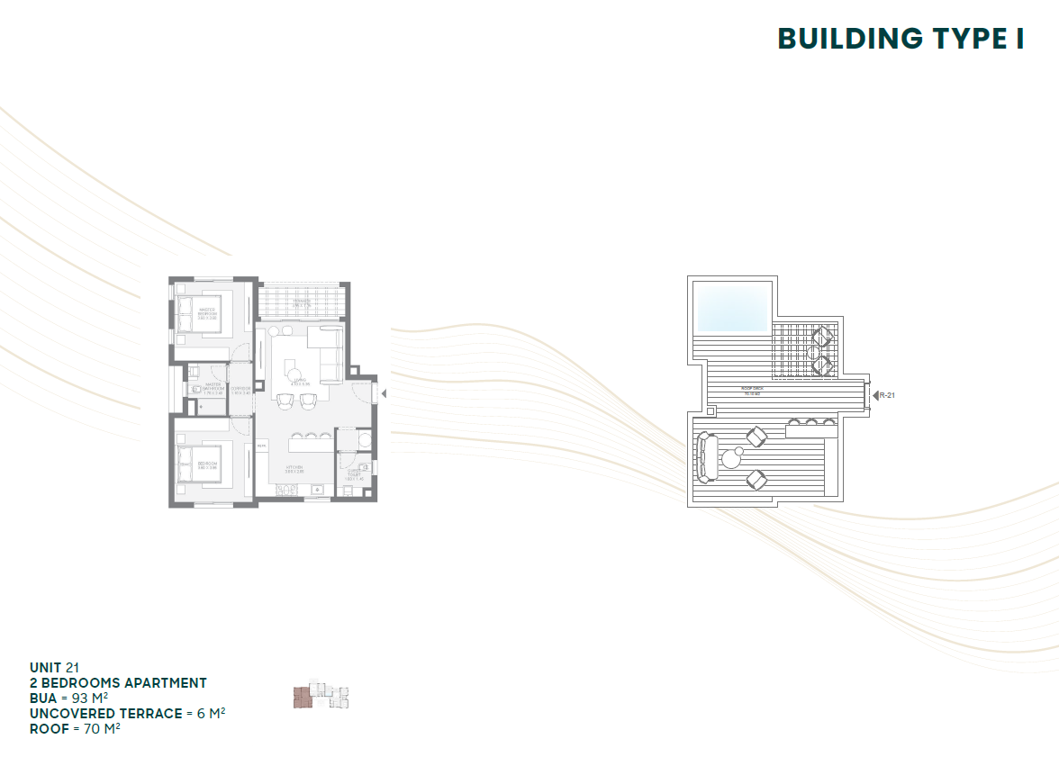 Floor plan for chalet at Makadi Heights