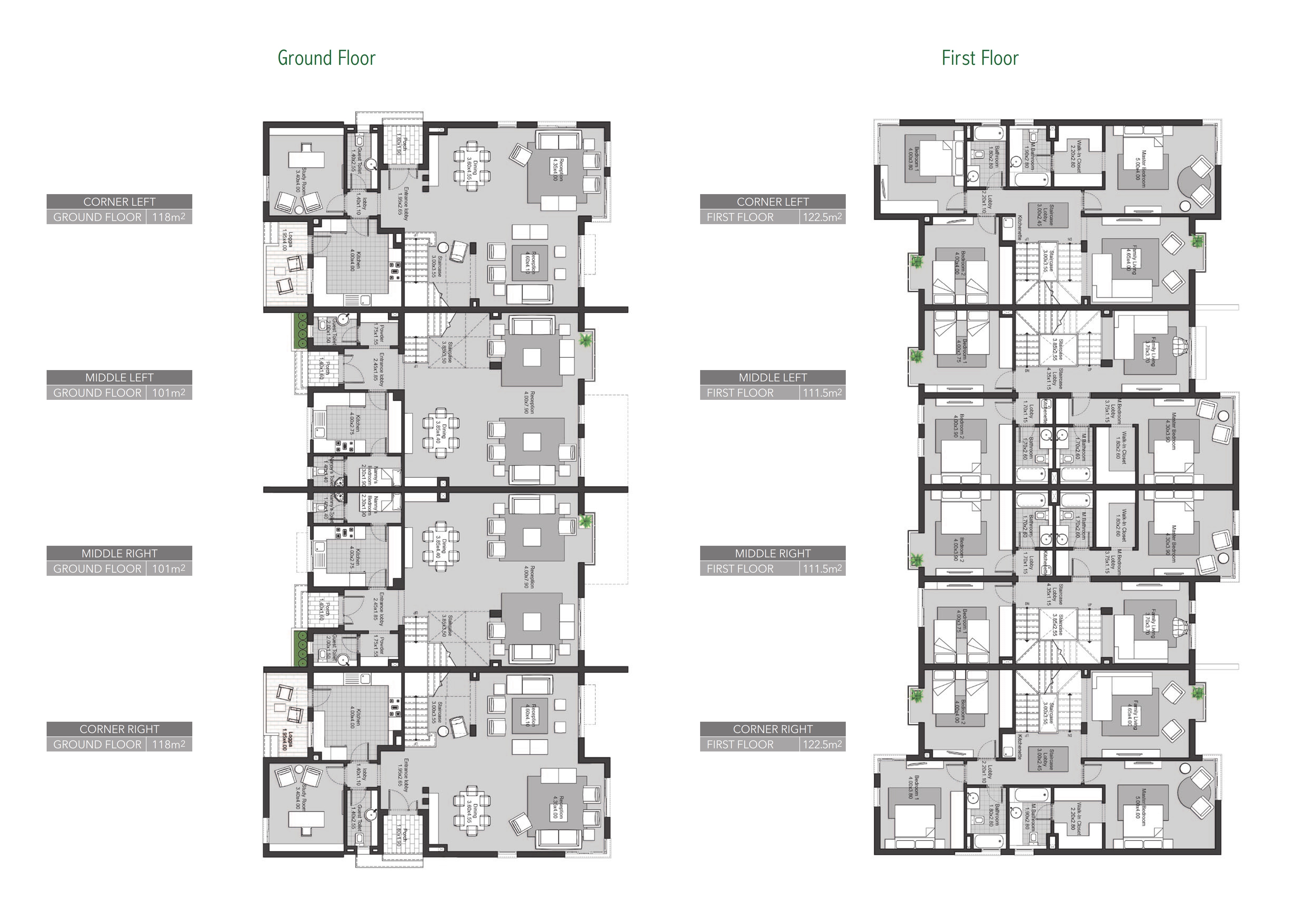 Floor plan for townhouse at Villette