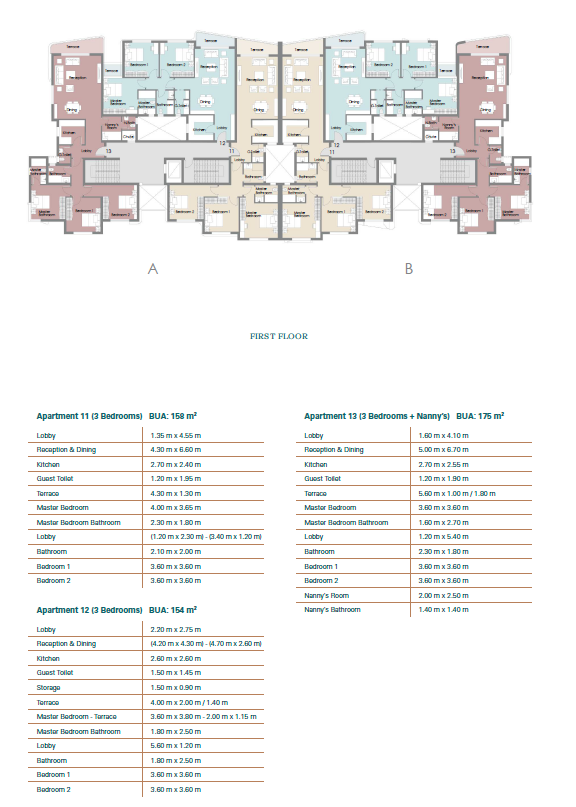 Floor plan for apartment at Palm Hills New Cairo