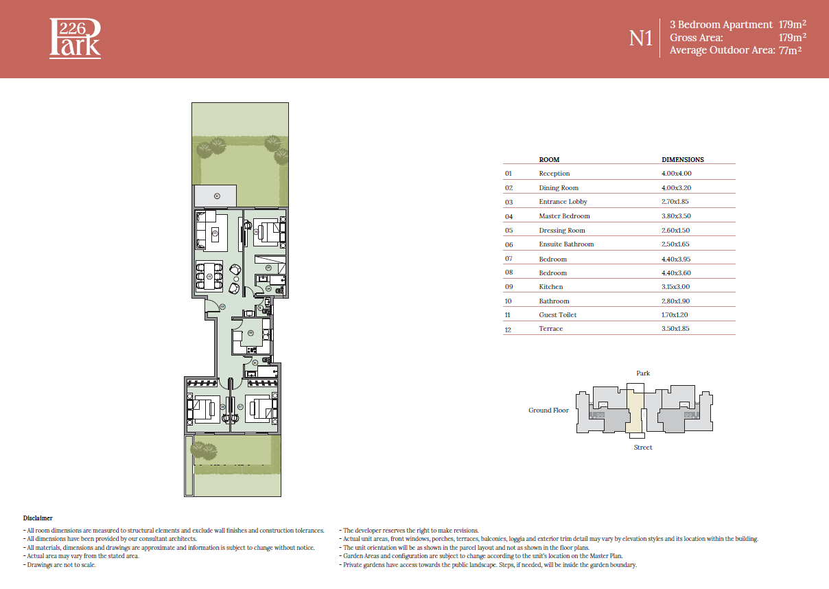Floor plan for apartment at Haptown Park 226
