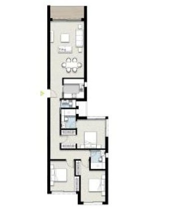 Floor plan for apartment at ZED East