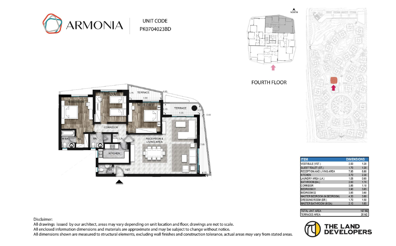 Floor plan for apartment at Armonia