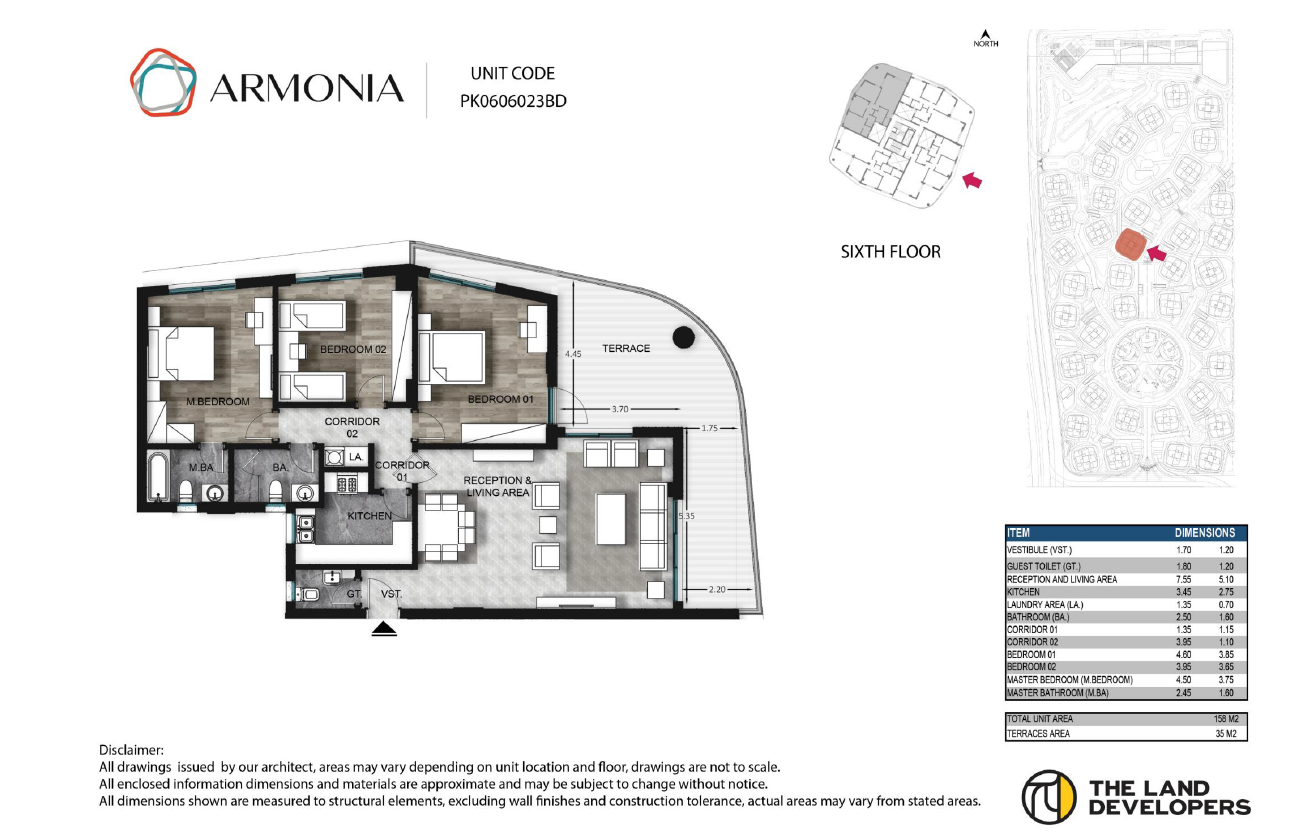 Floor plan for apartment at Armonia