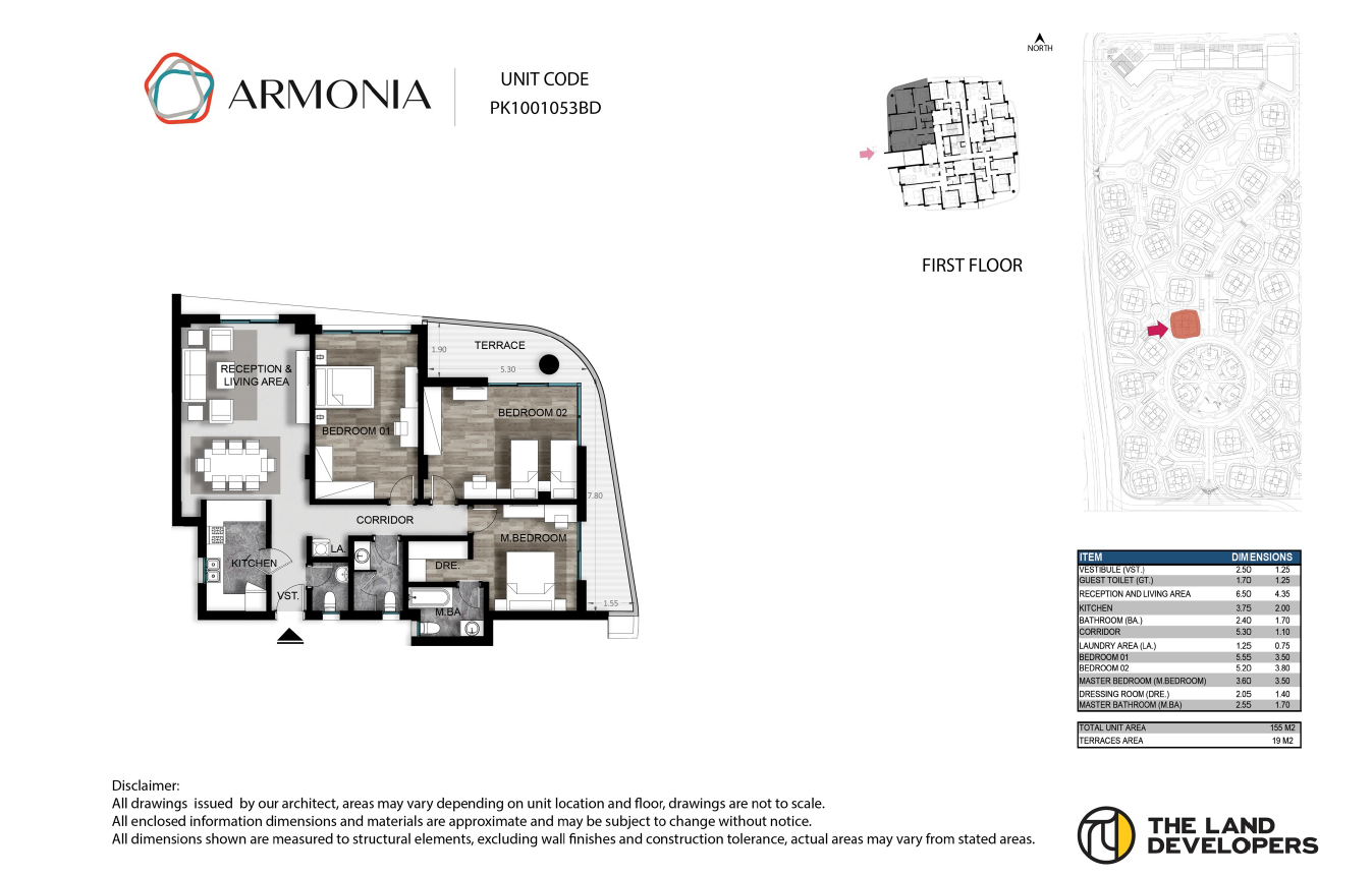 Floor plan for apartment at Armonia