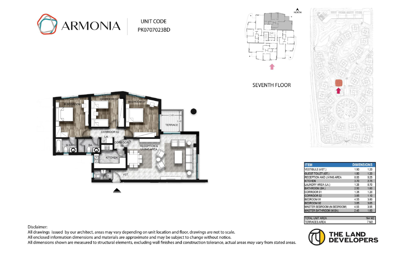 Floor plan for apartment at Armonia