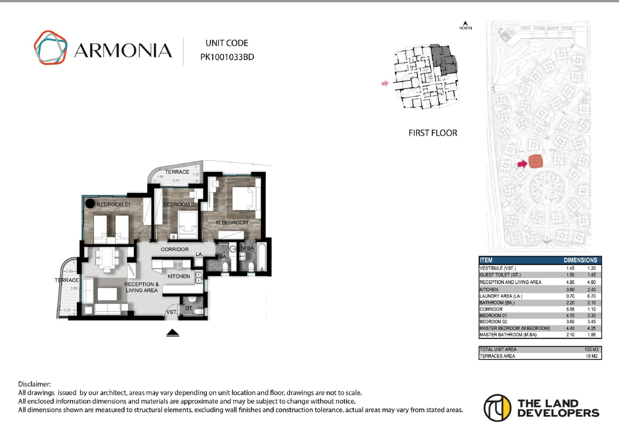Floor plan for apartment at Armonia