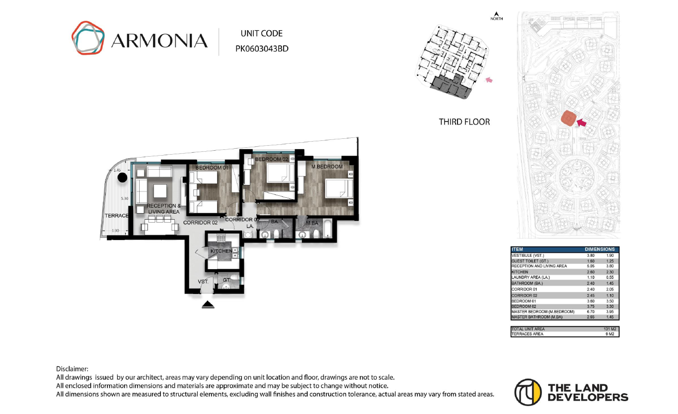 Floor plan for apartment at Armonia