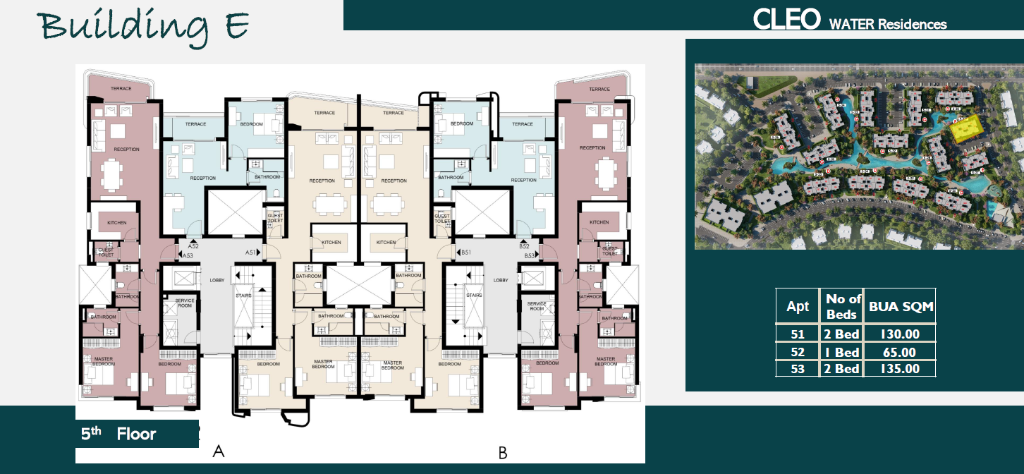 Floor plan for apartment at Palm Hills New Cairo