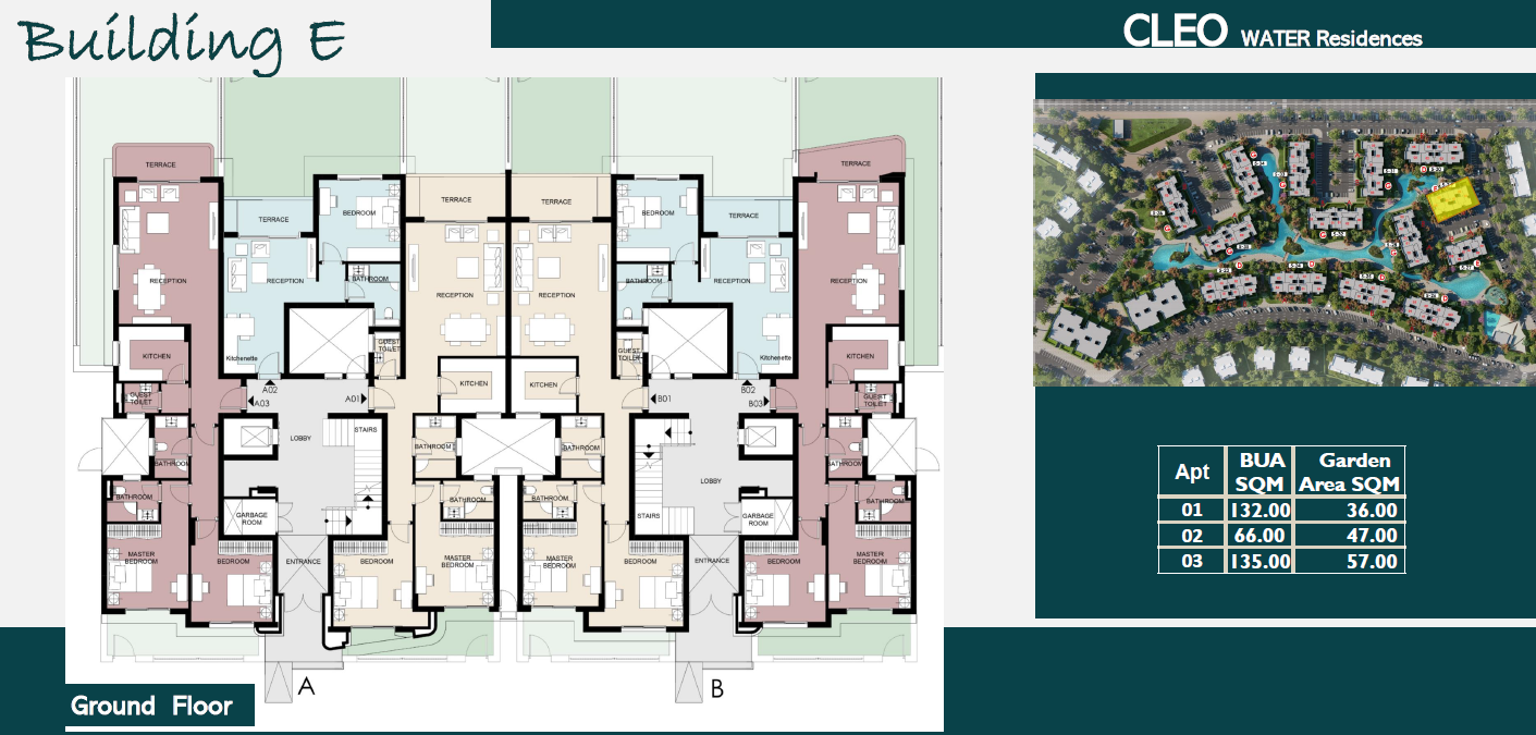 Floor plan for apartment at Palm Hills New Cairo