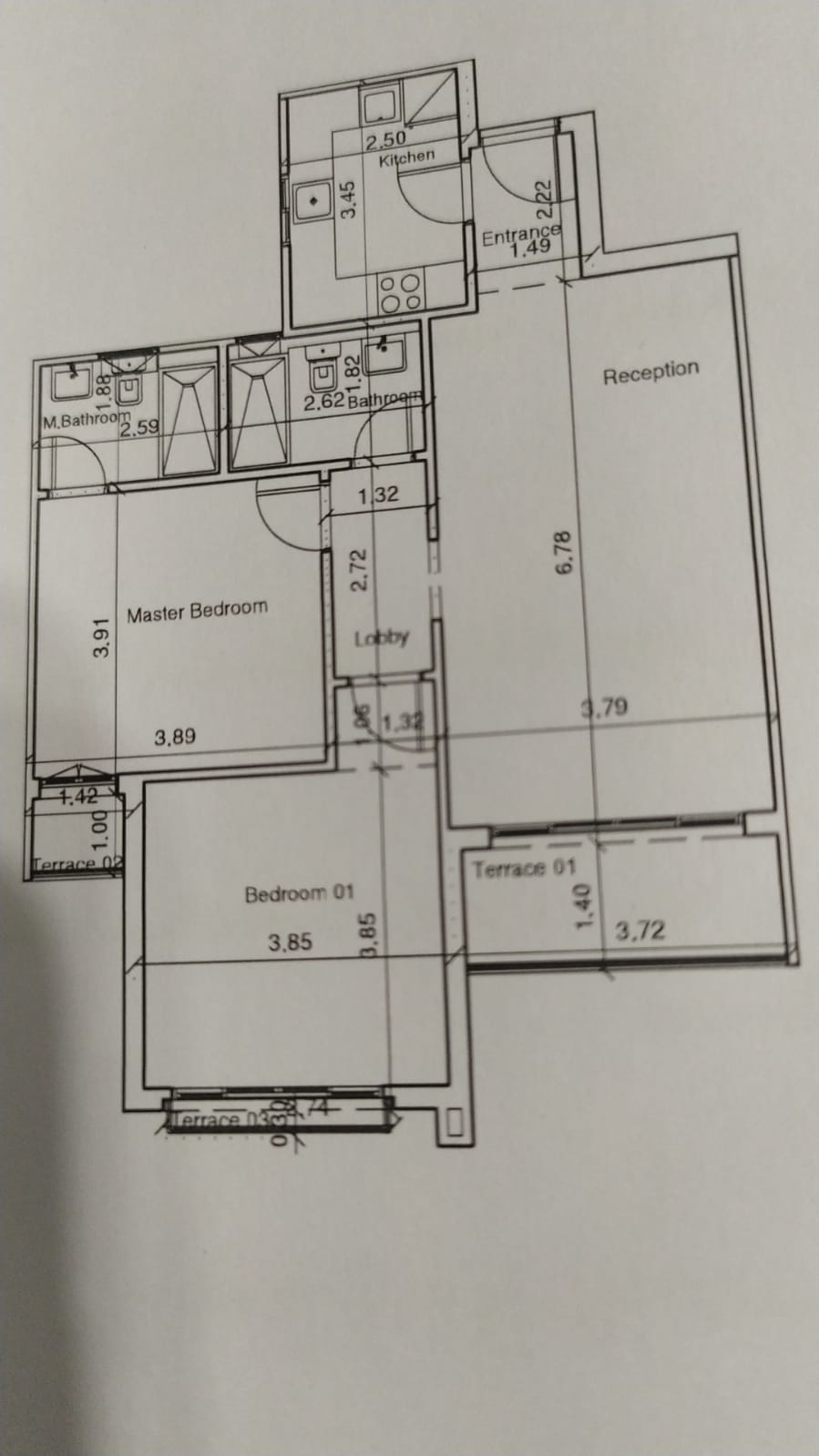 Floor plan for apartment at Residence Eight Sky Abu Dhabi