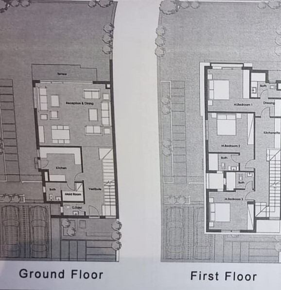 Floor plan for villa at Badya
