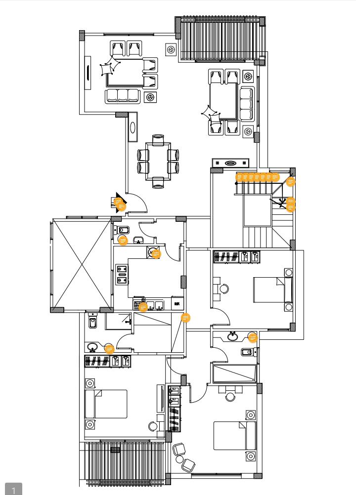 Floor plan for penthouse at Stone Residence