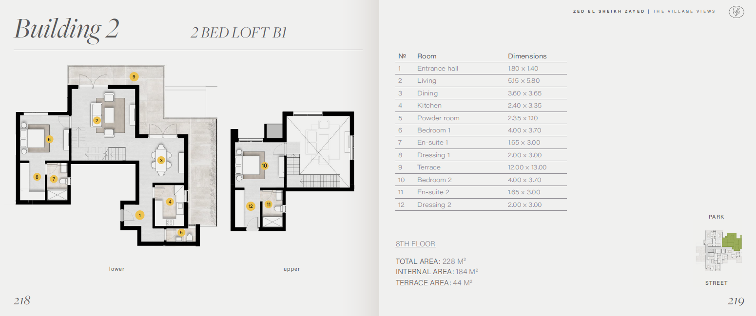 Floor plan for apartment at ZED