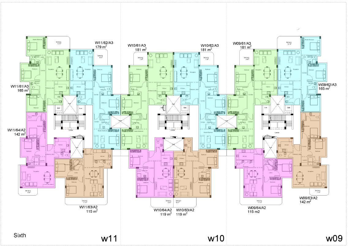 Floor plan for apartment at White Residence