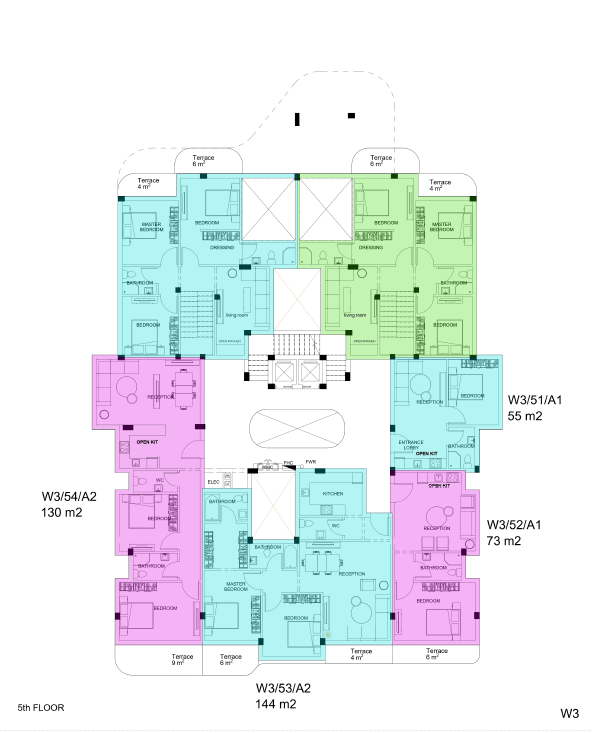 Floor plan for apartment at White Residence