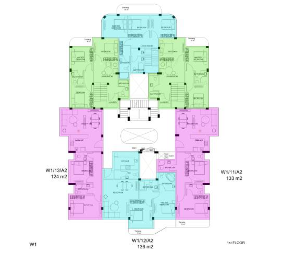 Floor plan for apartment at White Residence