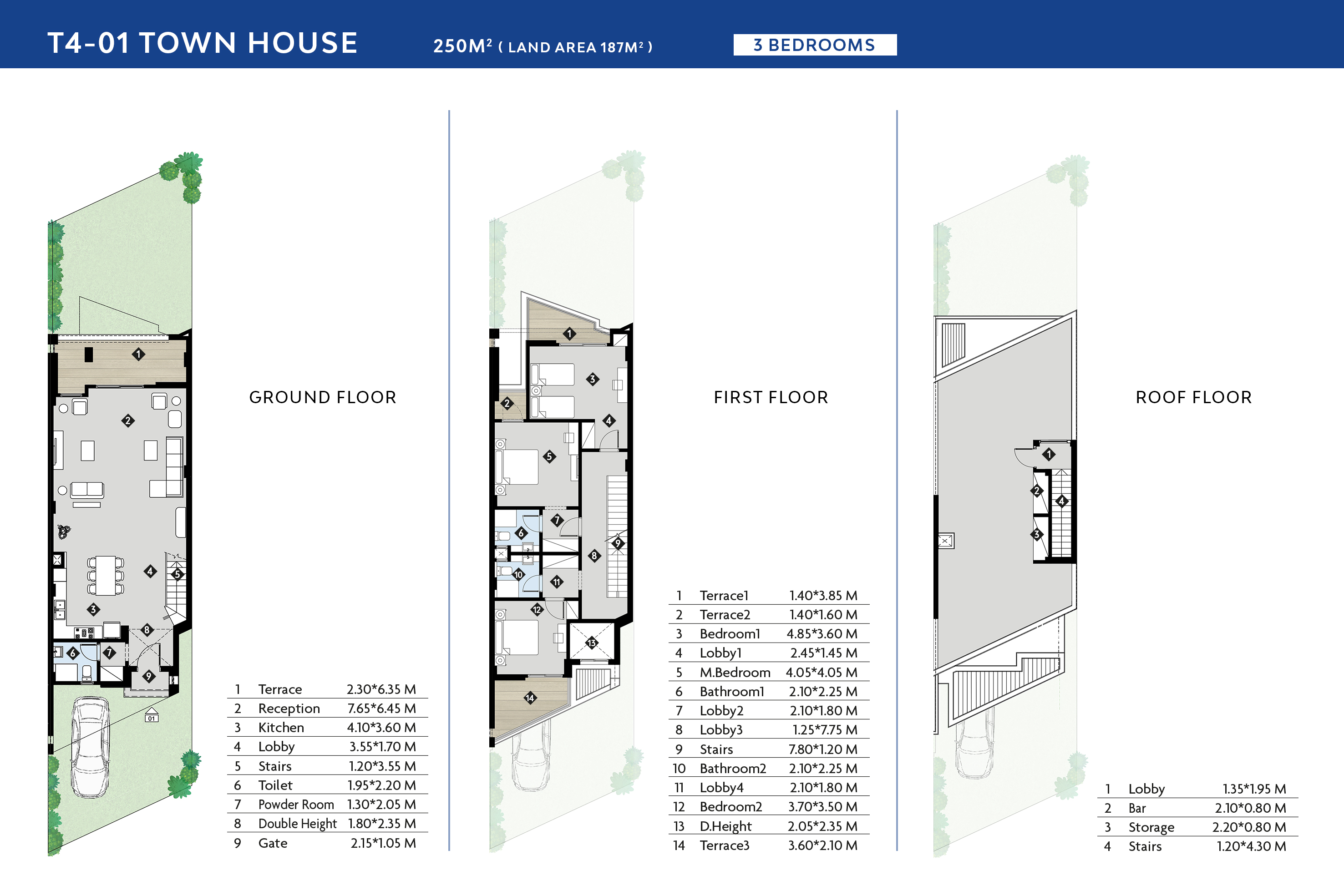 Floor plan for townhouse at Boho El Sokhna