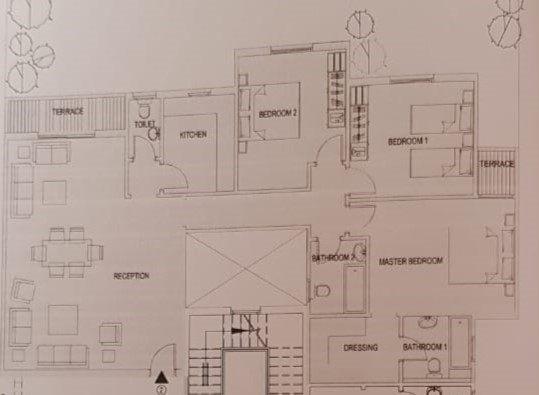 Floor plan for apartment at Sarai