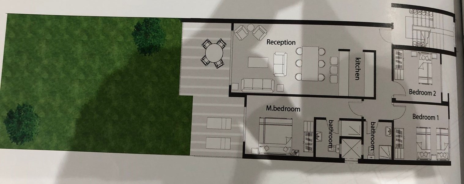 Floor plan for chalet at Blumar El Dome