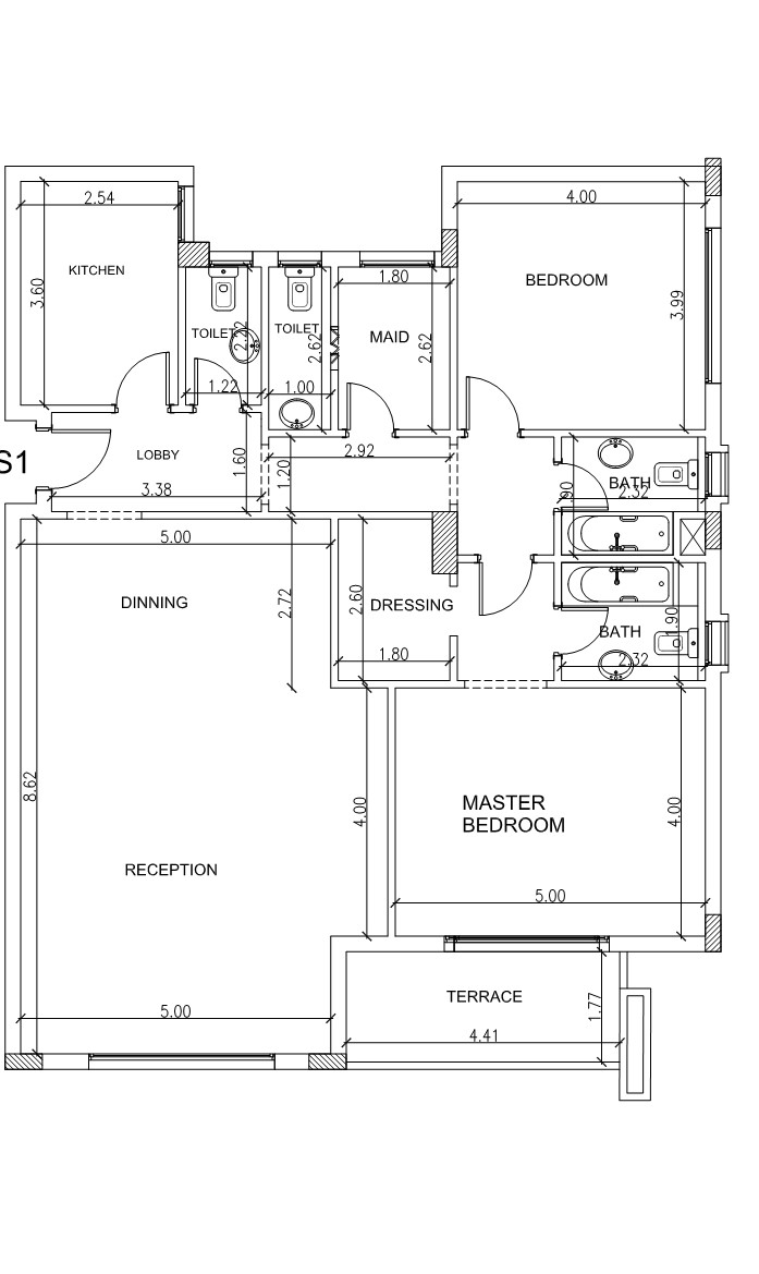 Floor plan for apartment at Joulz