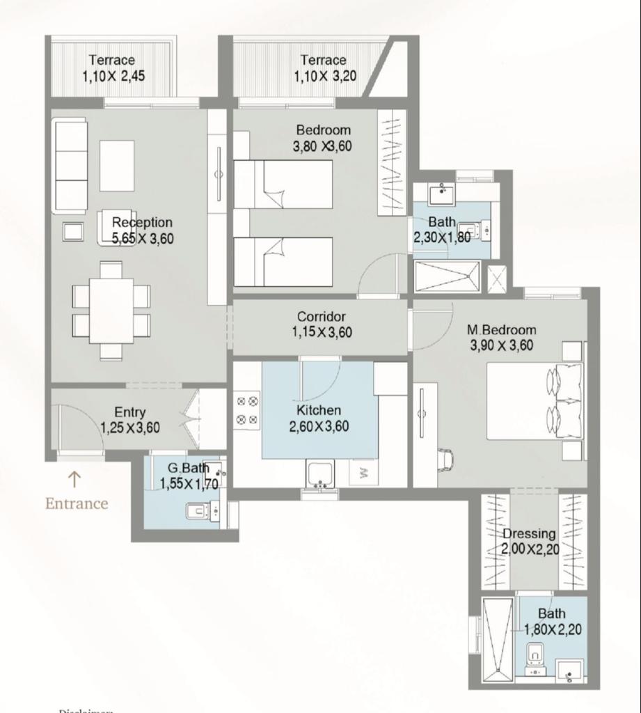 Floor plan for apartment at Terrace