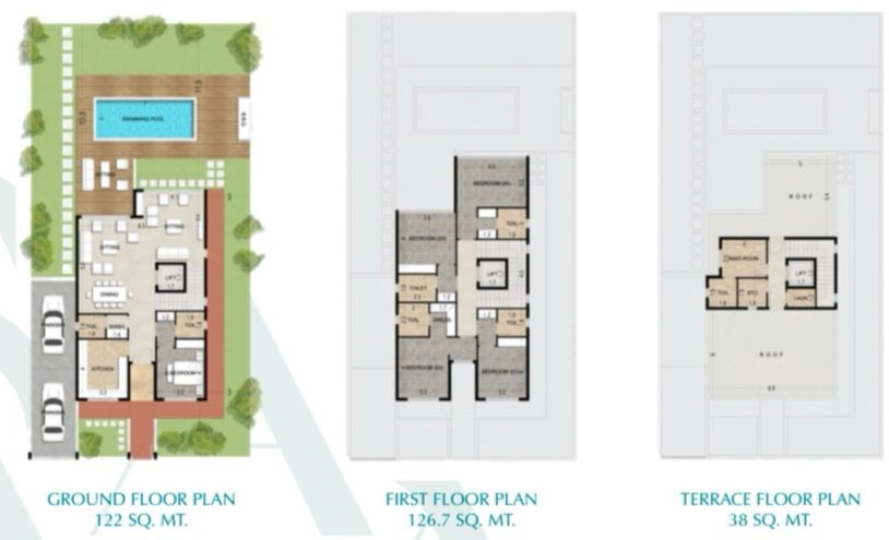 Floor plan for villa at Saada