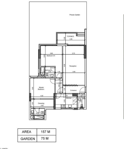 Floor plan for apartment at Scenario