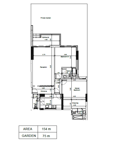 Floor plan for apartment at Scenario