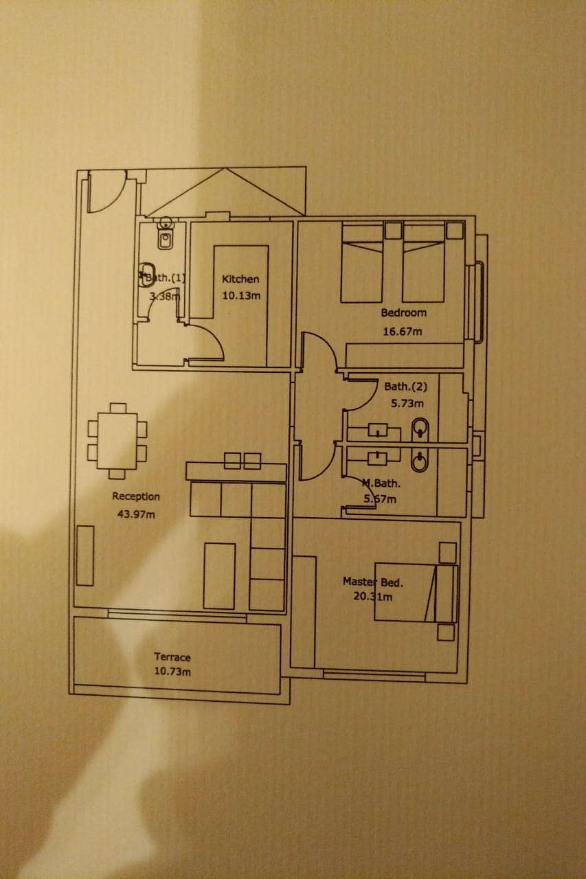 Floor plan for apartment at Lake View Residence