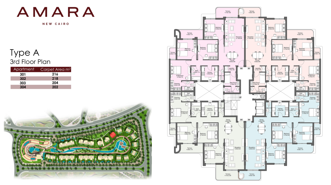 Floor plan for apartment at Amara