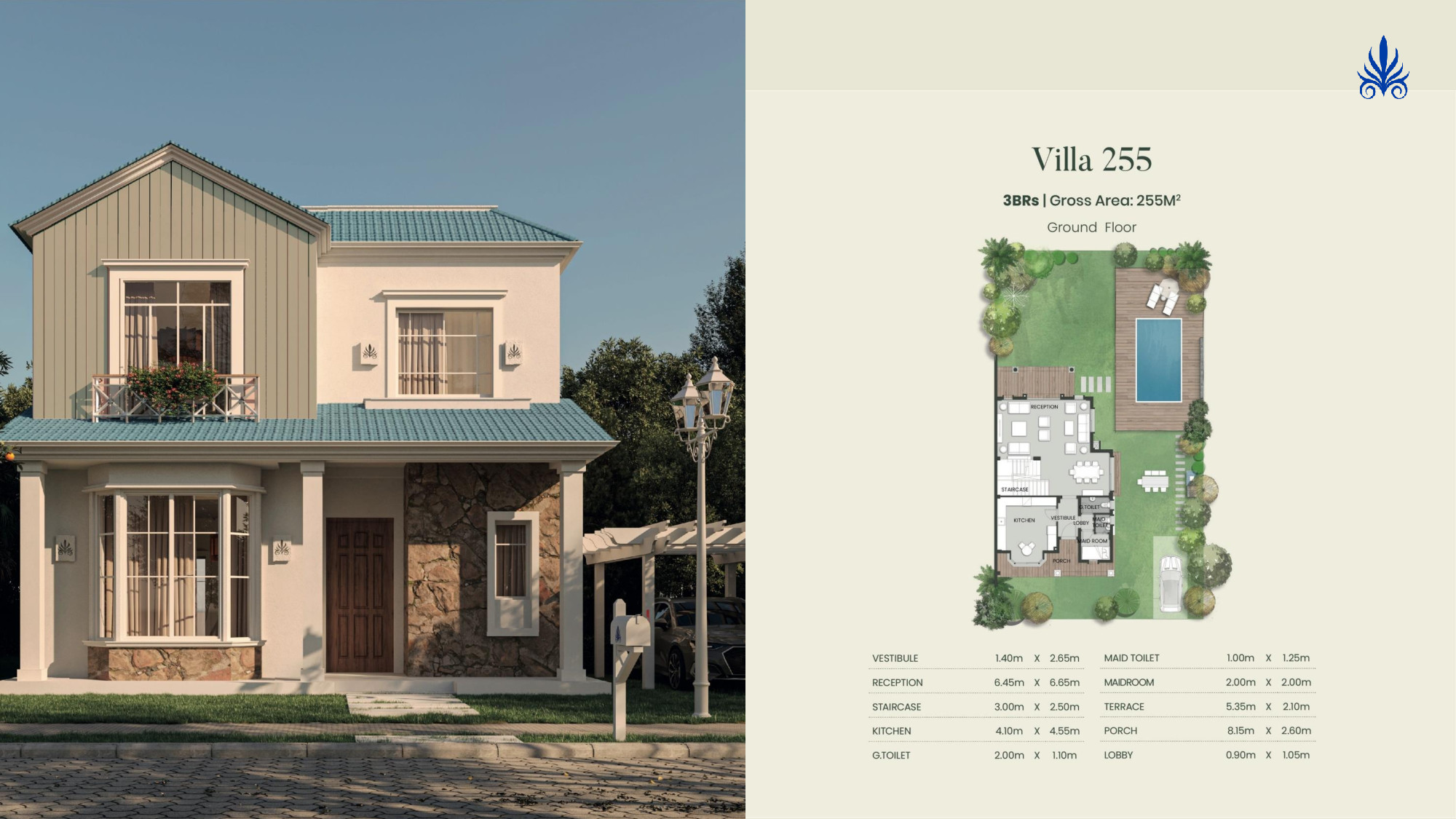 Floor plan for villa at Aliva Mountain View Mostakbal City