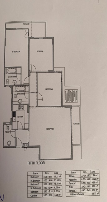 Floor plan for apartment at Mountain View ICity New Cairo