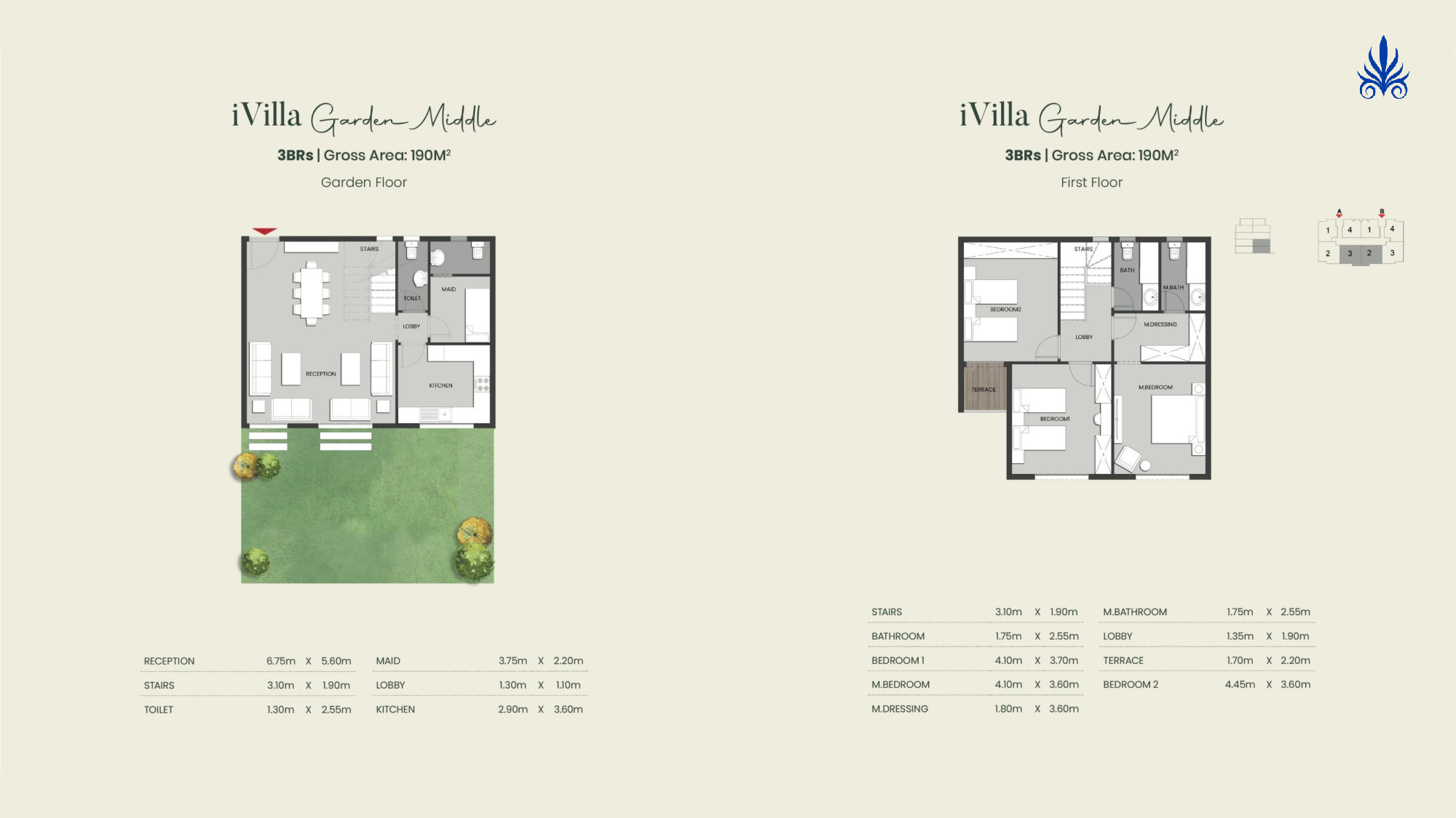 Floor plan for duplex at Aliva Mountain View Mostakbal City