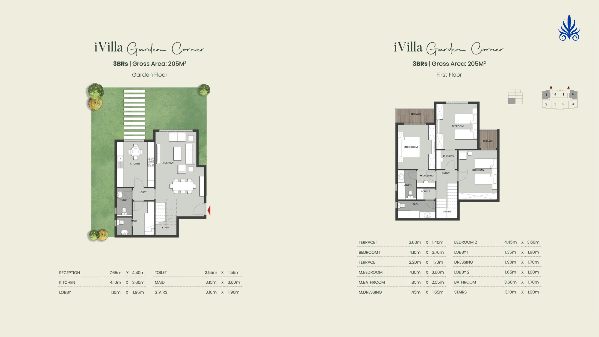 Floor plan for duplex at Aliva Mountain View Mostakbal City