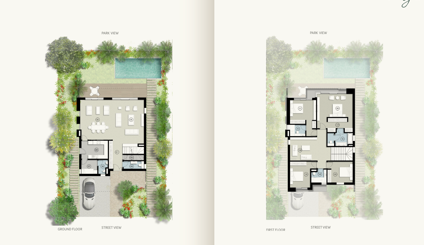 Floor plan for villa at ZED East