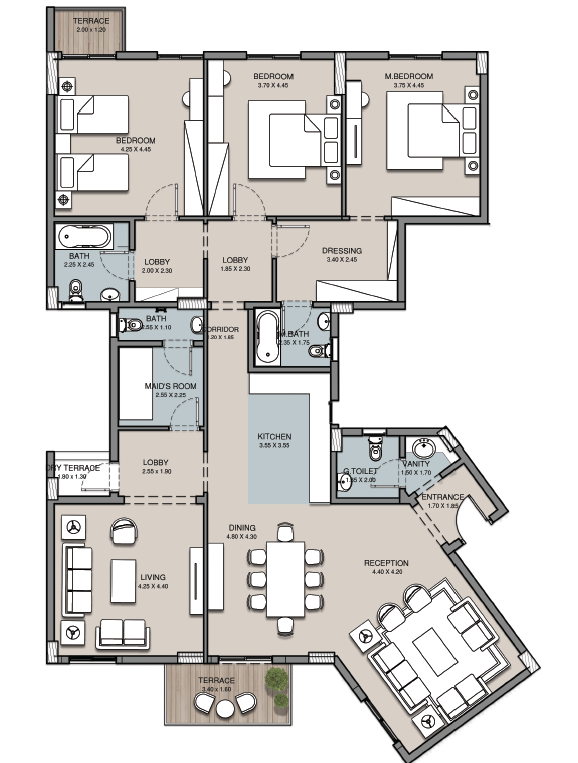 Floor plan for apartment at The Loft