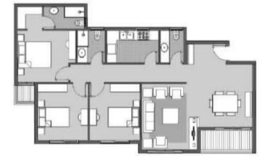 Floor plan for apartment at Dejoya Residence