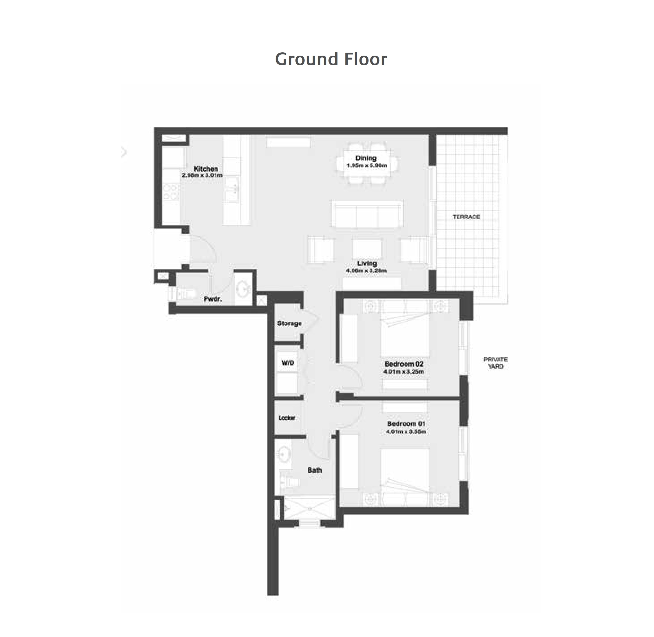Floor plan for chalet at Marassi