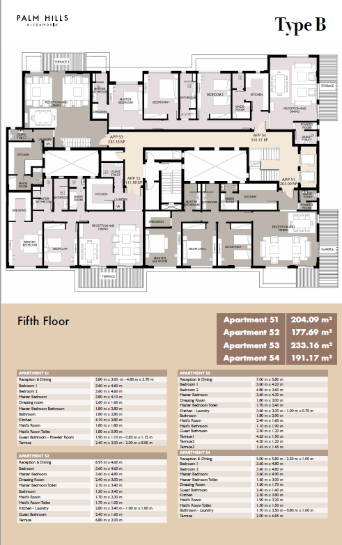 Floor plan for apartment at Palm Hills Alexandria